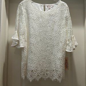NEW Nanette White Lace Blouse